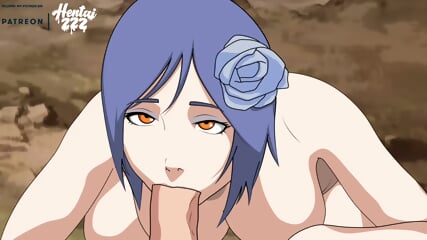 Anime Lesbians Konan Blowjob POV Action