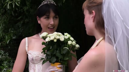 Lesbian Couples Exchange Vows And Kiss