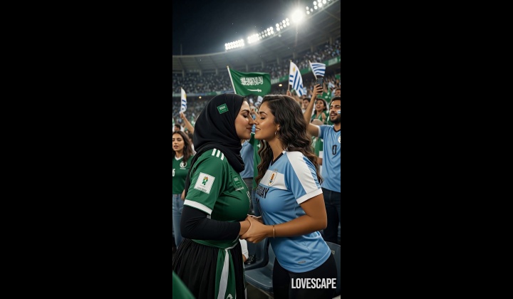 Lesbian Makeout: Saudi and Uruguay Girls Tie