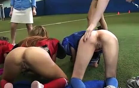 Naked Girls Play Football, Lesbian Pussy Licking