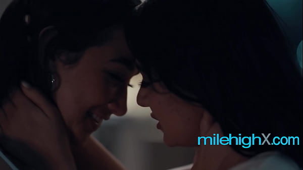 Lesbians Make Out On Couch During Movie Night