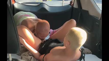 Lesbians Have Car Sex In Passenger Seat