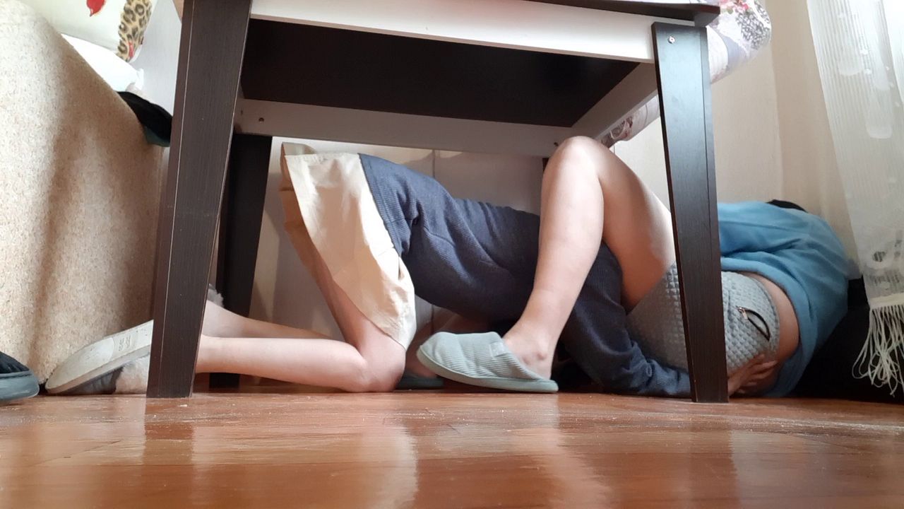 Teacher Seduces Student Under Table Pussy Licking
