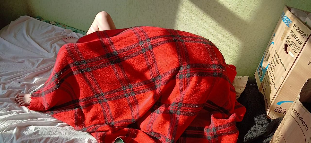 Lesbian Neighbors Caught Under Blanket